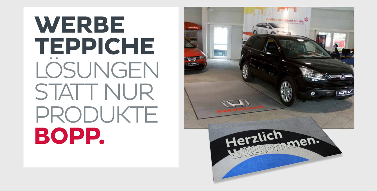 Werbeteppiche Logomatten Bopp Solutions